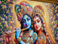 BishnuAK Resin Radha Krishna Painting 20 inch x 14 inch