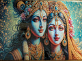 BishnuAK Resin Radha Krishna Painting 20 inch x 14 inch
