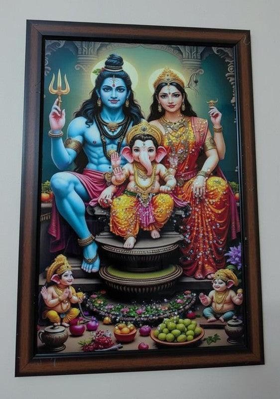 BishnuAK Resin Ganesh Painting 20 inch x 14 inch