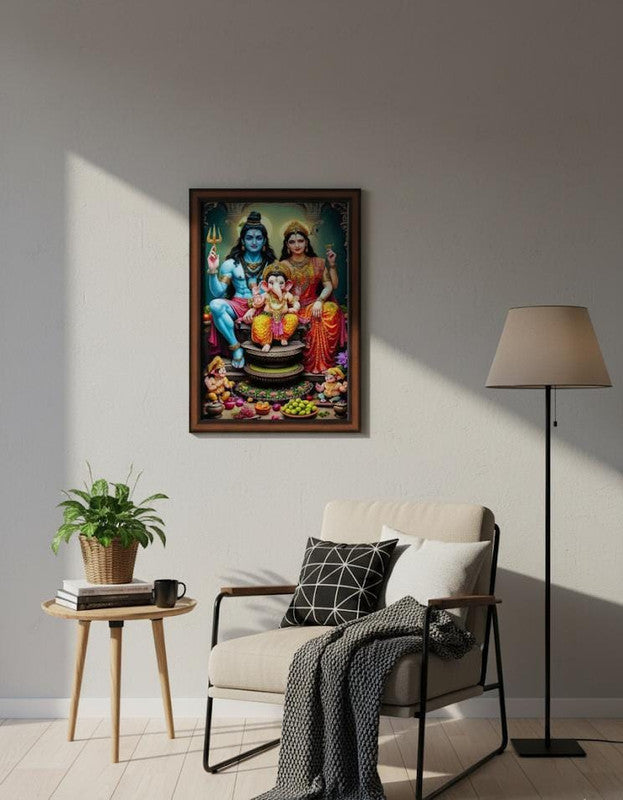 BishnuAK Resin Ganesh Painting 20 inch x 14 inch