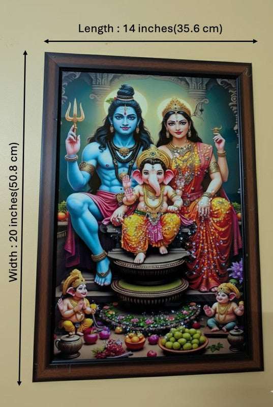 BishnuAK Resin Ganesh Painting 20 inch x 14 inch